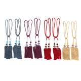 Max 2pcs Hanging Bead Curtain Tieback Tassels for Curtain Supplies Deep Blue