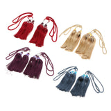 Max 2pcs Hanging Bead Curtain Tieback Tassels for Curtain Supplies Deep Blue