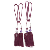 Max 2pcs Hanging Bead Curtain Tieback Tassels for Curtain Supplies Purple