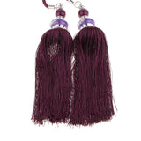 Max 2pcs Hanging Bead Curtain Tieback Tassels for Curtain Supplies Purple