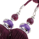 Max 2pcs Hanging Bead Curtain Tieback Tassels for Curtain Supplies Purple