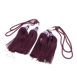 Max 2pcs Hanging Bead Curtain Tieback Tassels for Curtain Supplies Purple