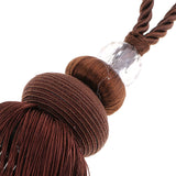 Max 1 Pair Crystal Bead Curtain Tieback Tassels for Sewing Supplies Deep Coffee