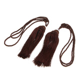 Max 1 Pair Crystal Bead Curtain Tieback Tassels for Sewing Supplies Deep Coffee