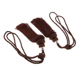 Max 1 Pair Crystal Bead Curtain Tieback Tassels for Sewing Supplies Deep Coffee