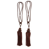 Max 1 Pair Crystal Bead Curtain Tieback Tassels for Sewing Supplies Deep Coffee