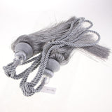 Max 1 Pair Crystal Bead Curtain Tieback Tassels for Sewing Supplies Silver Gray