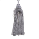 Max 1 Pair Crystal Bead Curtain Tieback Tassels for Sewing Supplies Silver Gray