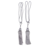 Max 1 Pair Crystal Bead Curtain Tieback Tassels for Sewing Supplies Silver Gray