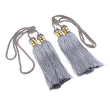 Max 2 Pieces Curtain Tieback Tassels Hanging Ball Accessories Decorative Window  Silver Gray