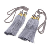 Max 2 Pieces Curtain Tieback Tassels Hanging Ball Accessories Decorative Window  Silver Gray