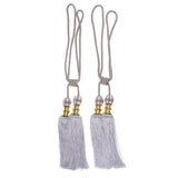 Max 2 Pieces Curtain Tieback Tassels Hanging Ball Accessories Decorative Window  Silver Gray