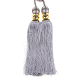 Max 2 Pieces Curtain Tieback Tassels Hanging Ball Accessories Decorative Window  Silver Gray