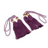 Max 2 Pieces Curtain Tieback Tassels Hanging Ball Accessories Decorative Window  Purple