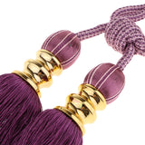 Max 2 Pieces Curtain Tieback Tassels Hanging Ball Accessories Decorative Window  Purple