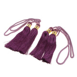 Max 2 Pieces Curtain Tieback Tassels Hanging Ball Accessories Decorative Window  Purple
