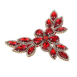 Max Sew On Rhinestones Appliques with Clear Bottom Flatback Decor Red