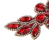 Max Sew On Rhinestones Appliques with Clear Bottom Flatback Decor Red
