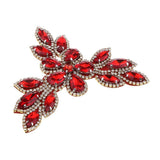Max Sew On Rhinestones Appliques with Clear Bottom Flatback Decor Red