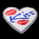 Max Love Heart Kiss Lips Embroidery Sequin Patch Clothes Applique Sewing Craft