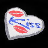 Max Love Heart Kiss Lips Embroidery Sequin Patch Clothes Applique Sewing Craft