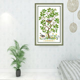 Max Handmade Ribbon Embroidery Tree Bird Painting Kit Cross Stitch DIY Decor