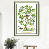 Max Handmade Ribbon Embroidery Tree Bird Painting Kit Cross Stitch DIY Decor