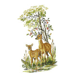 Maxbell Animals Deers Stamped Cross Stitch Kits for Adults Embroidery 14CT Count