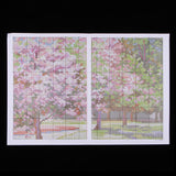 Max Handmade Ribbon Embroidery Peach Blossom Painting Kit Cross Stitch DIY Decor