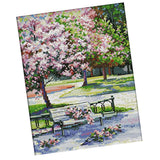 Max Handmade Ribbon Embroidery Peach Blossom Painting Kit Cross Stitch DIY Decor