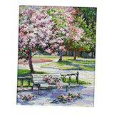 Max Handmade Ribbon Embroidery Peach Blossom Painting Kit Cross Stitch DIY Decor
