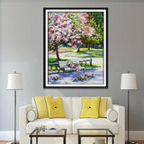Max Handmade Ribbon Embroidery Peach Blossom Painting Kit Cross Stitch DIY Decor