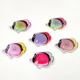 Maxbell Pack of 50 Fish-shaped 2 Holes Decorative Wooden Buttons Sewing Fasteners for Sewing Crafts Accessories 30-36mm