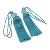Max 1 Pair Hanging Ball Curtain Tieback Tassels Sewing Supplies DIY Peacock Blue