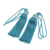 Max 1 Pair Hanging Ball Curtain Tieback Tassels Sewing Supplies DIY Peacock Blue