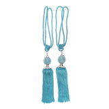 Max 1 Pair Hanging Ball Curtain Tieback Tassels Sewing Supplies DIY Peacock Blue