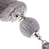 Max 1 Pair Hanging Ball Curtain Tieback Tassels Sewing Supplies DIY Silver Gray