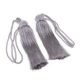 Max 1 Pair Hanging Ball Curtain Tieback Tassels Sewing Supplies DIY Silver Gray