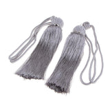 Max 1 Pair Hanging Ball Curtain Tieback Tassels Sewing Supplies DIY Silver Gray