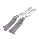 Max 1 Pair Hanging Ball Curtain Tieback Tassels Sewing Supplies DIY Silver Gray