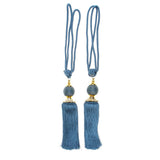 Max 1 Pair Hanging Ball Curtain Tieback Tassels Sewing Supplies DIY Deep Blue