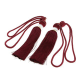 Max 1 Pair Hanging Ball Curtain Tieback Tassels Curtain Accessories Red