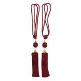 Max 1 Pair Hanging Ball Curtain Tieback Tassels Curtain Accessories Red