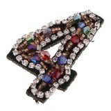 Max DIY Letter Number Gorgeous Rhinestones& Beads Patch Sticker Universal  4