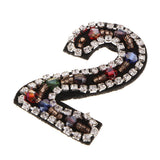 Max DIY Letter Number Gorgeous Rhinestones& Beads Patch Sticker Universal  2