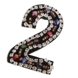 Max DIY Letter Number Gorgeous Rhinestones& Beads Patch Sticker Universal  2