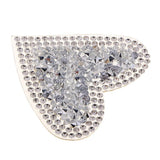 Max Neckline Trim Rhinestone Crystal Iron on Hotfix Transfer Decal Silver A