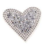 Max Neckline Trim Rhinestone Crystal Iron on Hotfix Transfer Decal Silver A