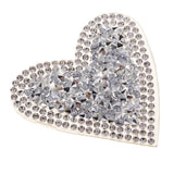 Max Neckline Trim Rhinestone Crystal Iron on Hotfix Transfer Decal Silver A