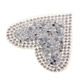 Max Neckline Trim Rhinestone Crystal Iron on Hotfix Transfer Decal Silver A
